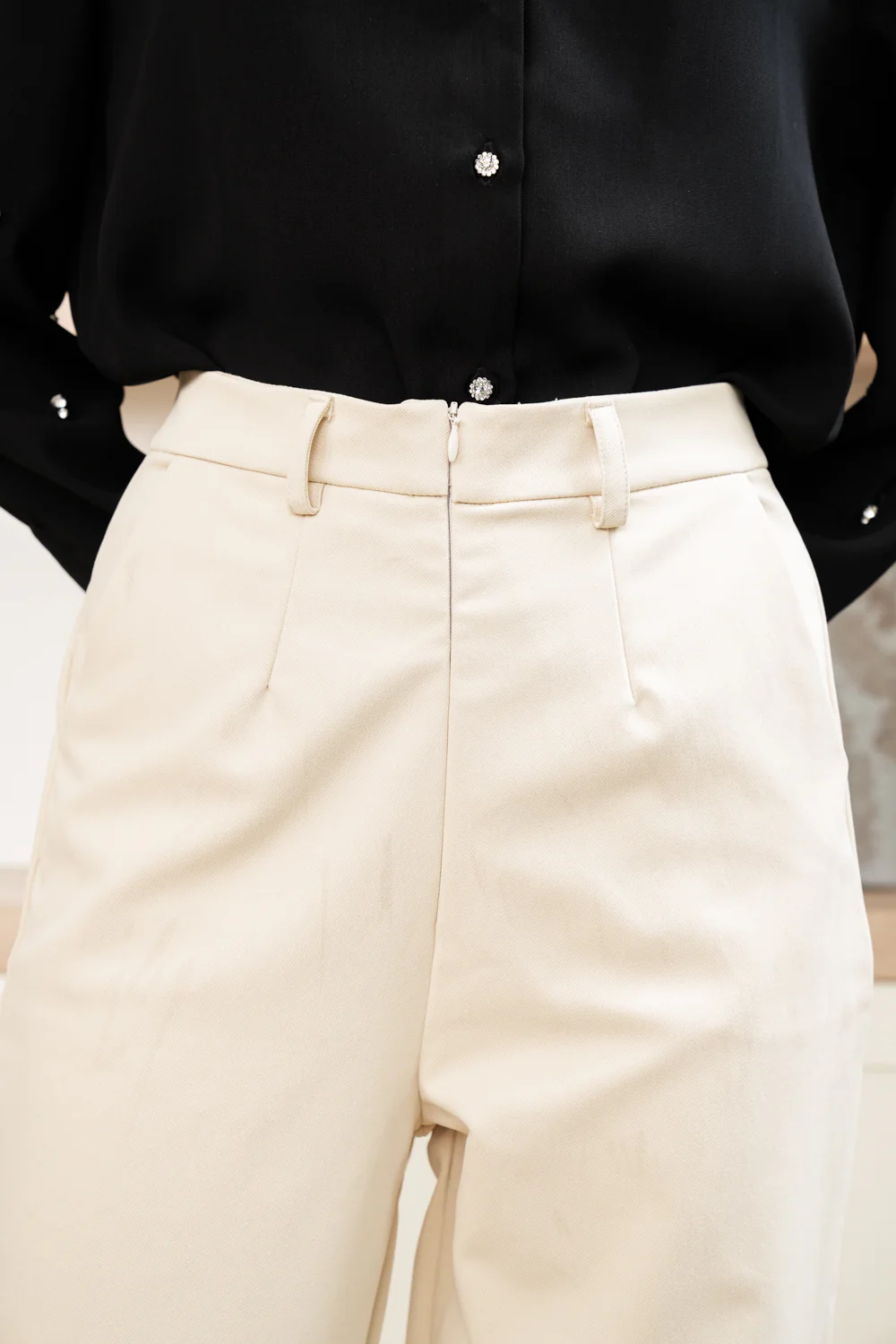 Ivy Ankle Pants Egg Shell - Image 3