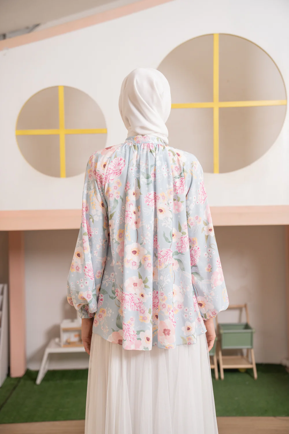 Zinnia Blouse (Minor) Summer Blue - Image 4