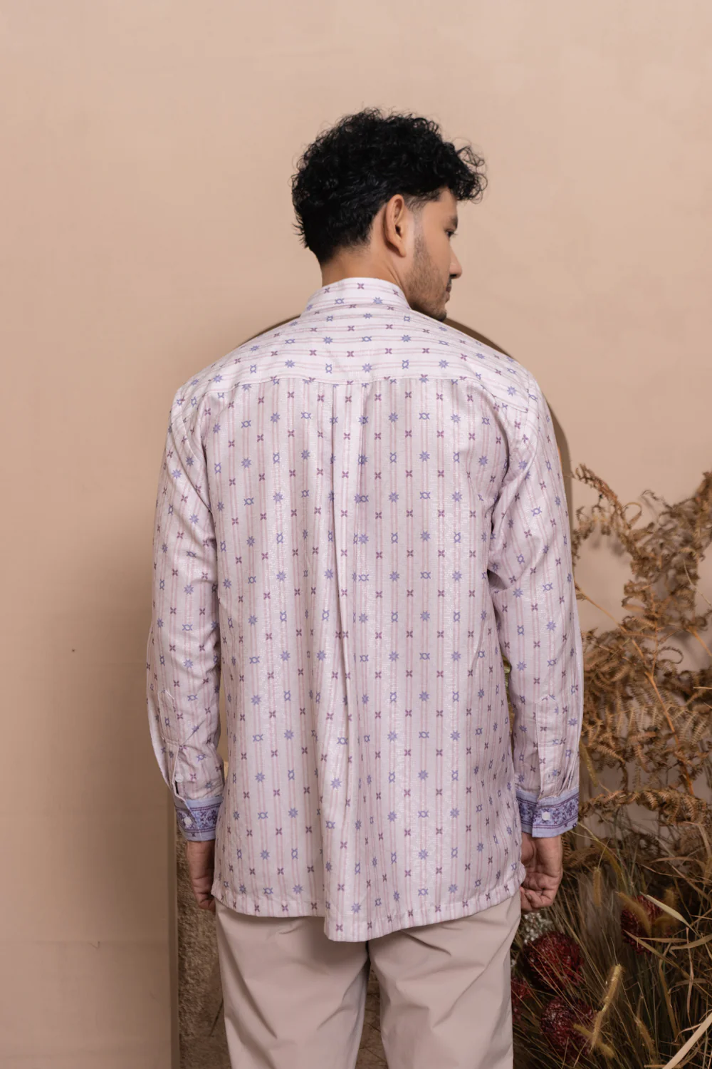 Kalola Long Shirt Men Lilac Hint - Image 3