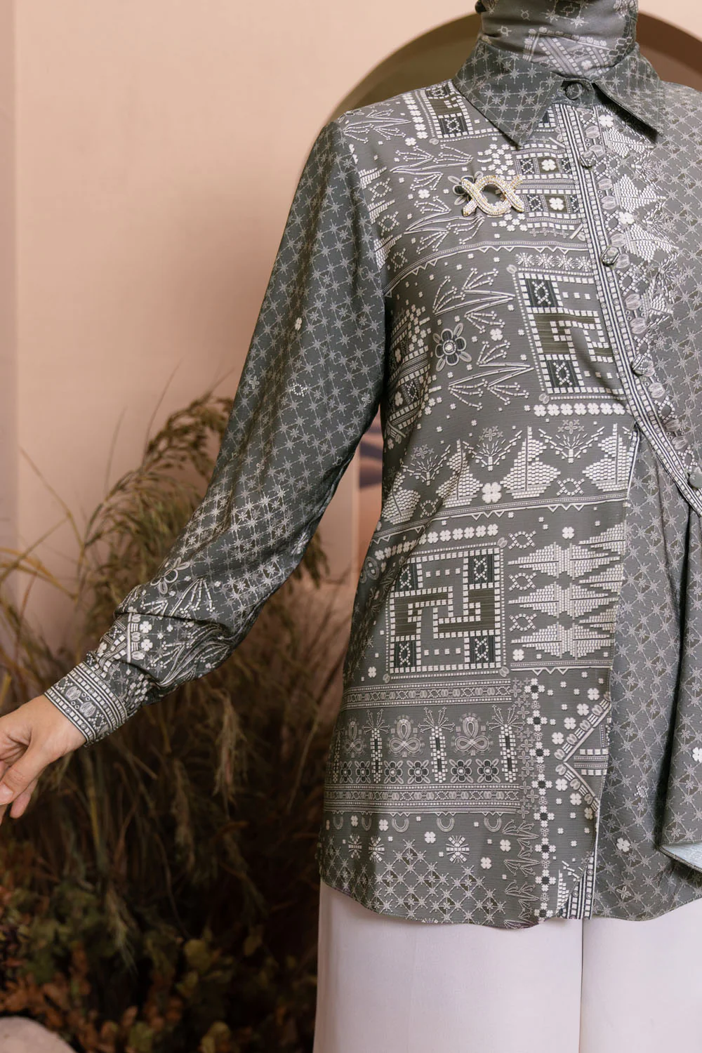 Senggala Shirt Seagrass Twill - Image 3