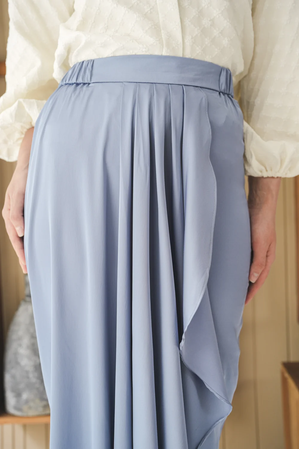 Shala Skirt Silk Blue - Image 4