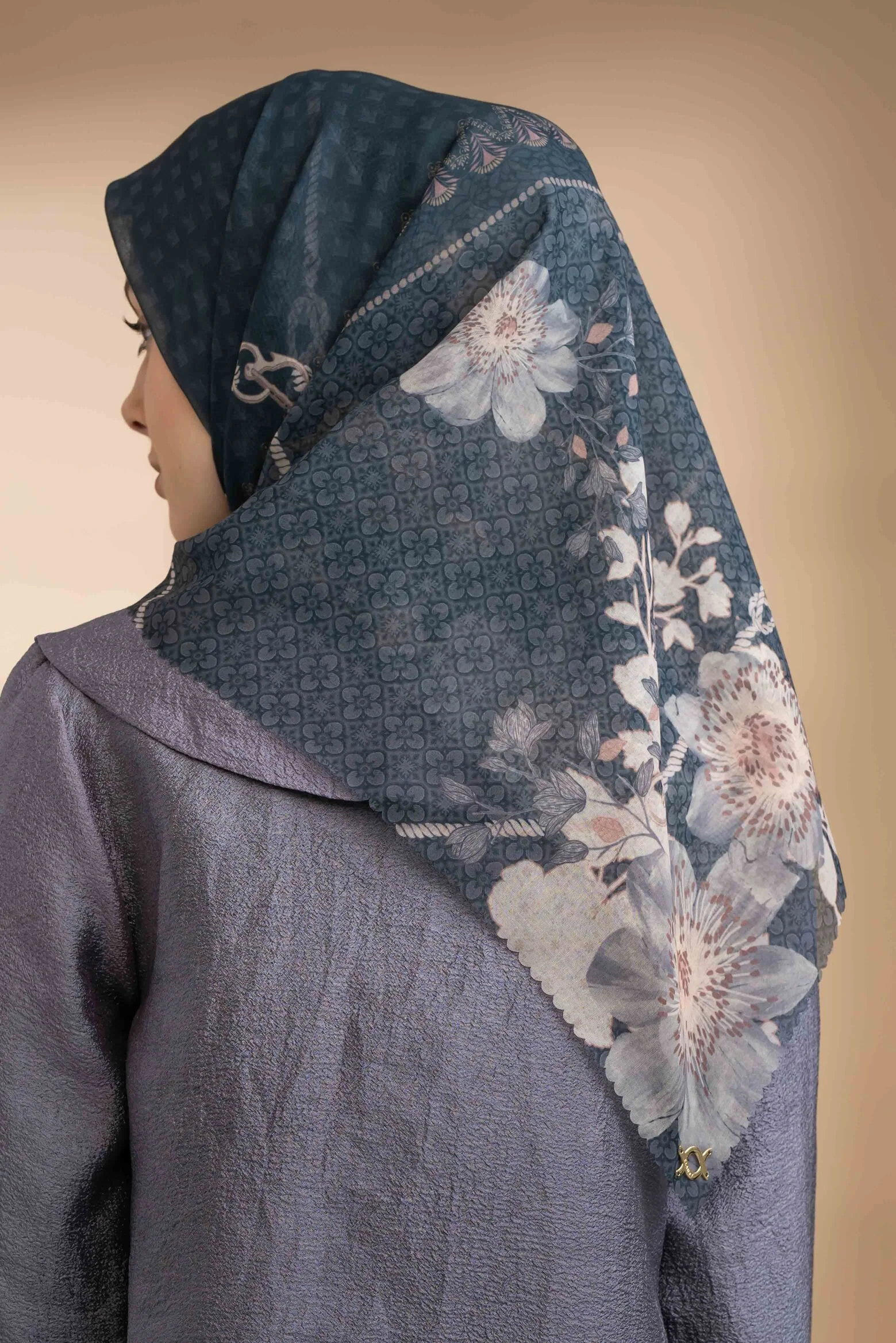 Tilia Scarf Voal Midnight - Image 3